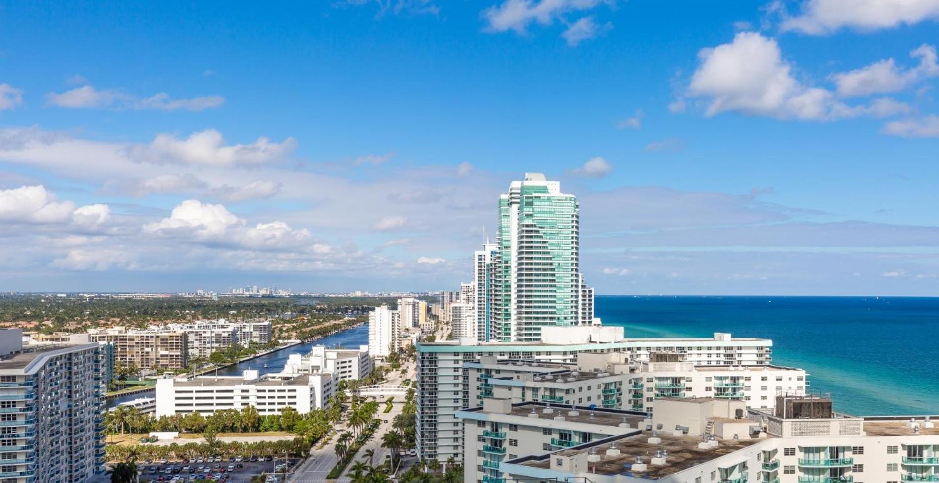 Ocean View 1 Bed On The Beach 19Th Floor Hollywood شاطئ هالانديل المظهر الخارجي الصورة